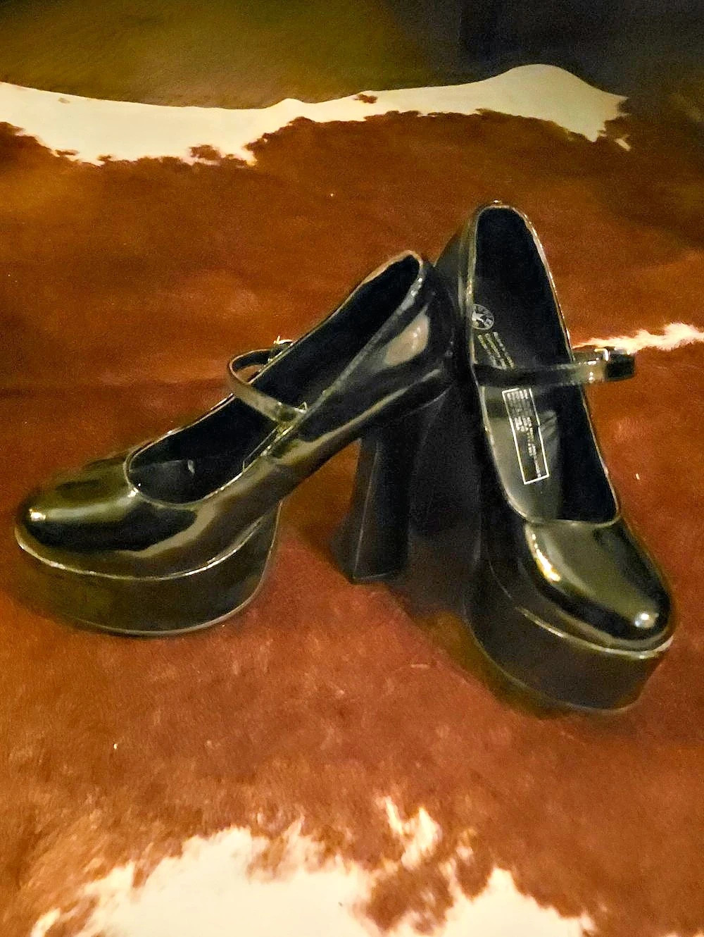 ESPRIT Mary Jane platform pumps Black Platform Mary Jane Pumps US 7.5